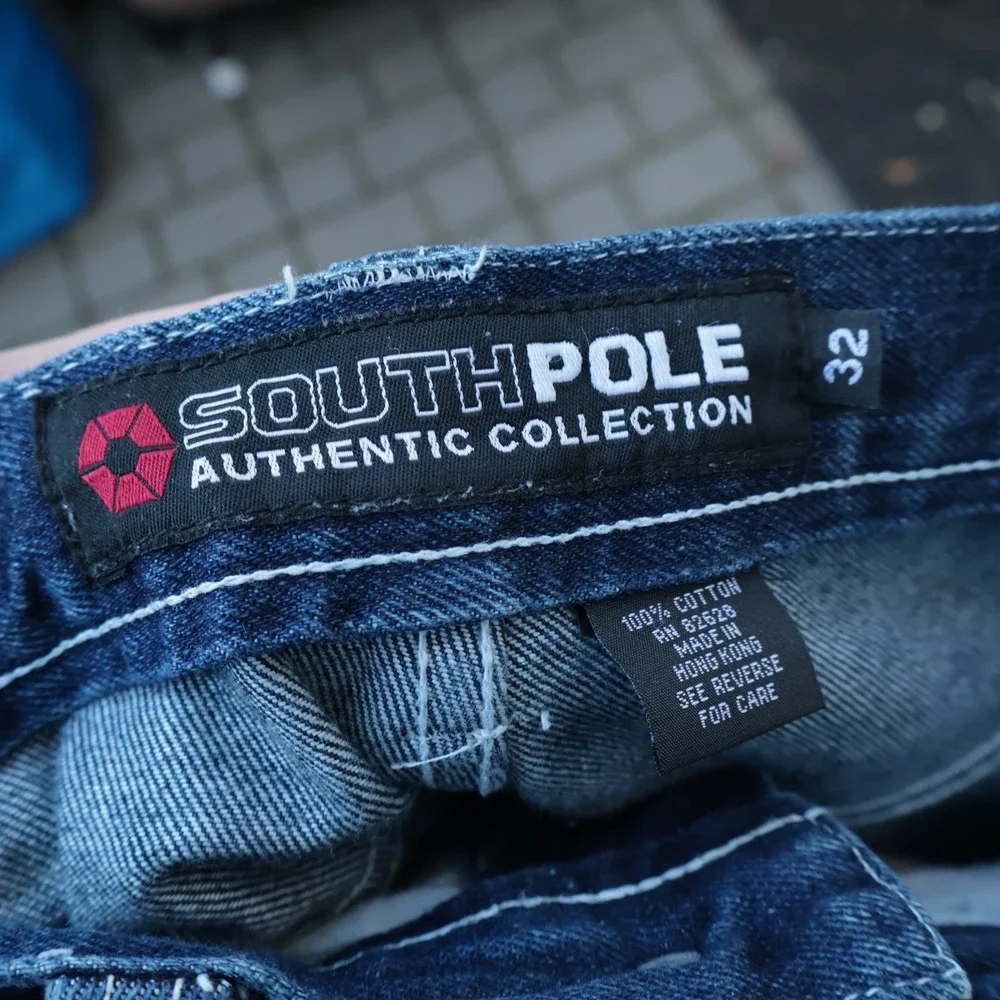 Vintage Southpole Brown Tab Baggy Jeans Size 32x31 Y2K Wide Leg Grunge Skater